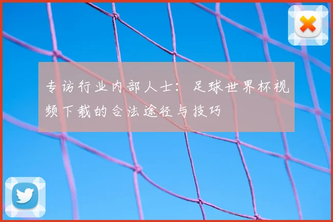 专访行业内部人士：足球世界杯视频下载的合法途径与技巧